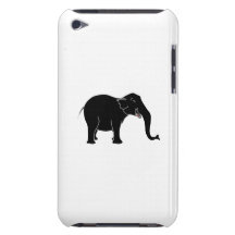 Elefante de risa negro barely there iPod cárcasas