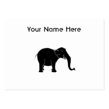 Elefante de risa negro plantilla de tarjeta de negocio