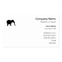 Elefante de risa negro plantilla de tarjeta de visita