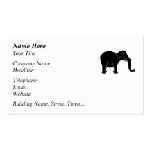 Elefante de risa negro tarjetas de negocios