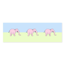 Elefante de risa rosado tarjeta de visita