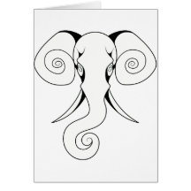 Elefante de Swirly Tarjetón