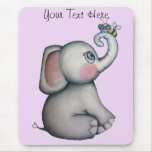 Elefante del bebé con la abeja Mousepad Alfombrillas De Ratones