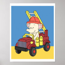 Elefante del bebé que monta un poster del coche de