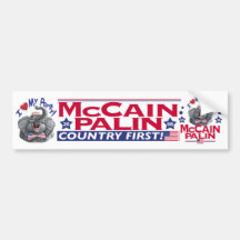 Elefante del republicano de McCain Palin Etiqueta De Parachoque