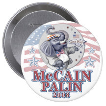 Elefante del republicano de McCain Palin Pin