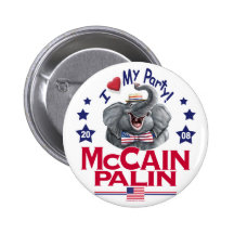 Elefante del republicano de McCain Palin Pins