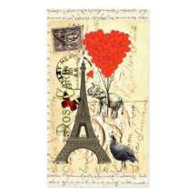 Elefante del vintage y globos rojos del corazón tarjeta de visita