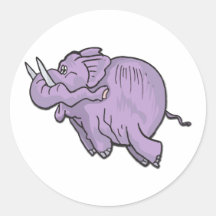 Elefante del vuelo pegatinas redondas