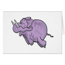 Elefante del vuelo tarjetas