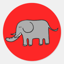 Elefante divertido etiquetas  
