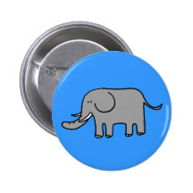 Elefante divertido pin