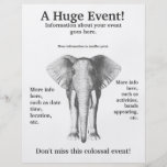 Elefante en blanco y negro tarjeta publicitaria