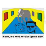 Elefante en el cuarto tarjetón