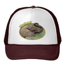 Elefante en óvalo gorro de camionero