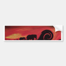 elefante etiqueta de parachoque