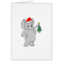 Elefante (gorra de Santa) Felicitacion