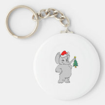 Elefante (gorra de Santa) Llavero