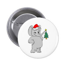Elefante (gorra de Santa) Pin