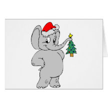 Elefante (gorra de Santa) Tarjetón