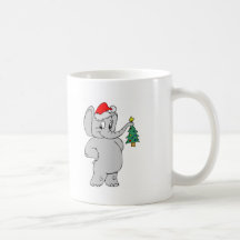 Elefante (gorra de Santa) Taza De Café