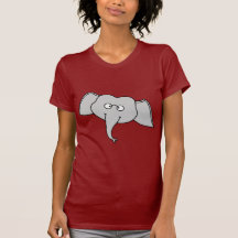 Elefante gris con los vidrios. Historieta Camisetas