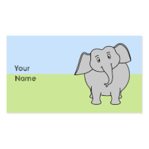 Elefante gris plantilla de tarjeta de negocio