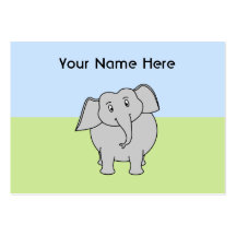 Elefante gris tarjetas de visita