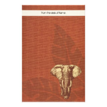 Elefante inmóvil del safari papelería