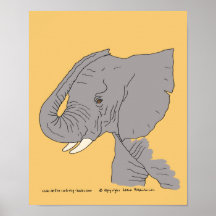 Elefante joven poster