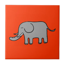 Elefante lindo azulejo cerámica