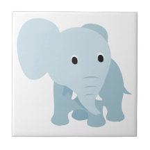 Elefante lindo del bebé azulejo