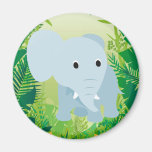Elefante lindo del bebé iman