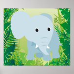 Elefante lindo del bebé impresiones