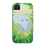 Elefante lindo del bebé iPhone 4/4S carcasas