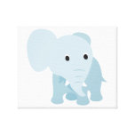Elefante lindo del bebé impresión en lienzo estirada