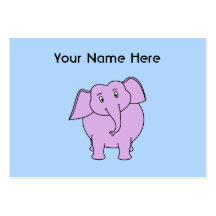 Elefante púrpura. Dibujo animado Tarjetas De Visita