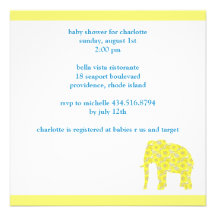 elefante retro; fiesta de bienvenida al bebé invitacion personalizada