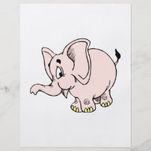 Elefante rosado graphic.png del bebé tarjetas publicitarias