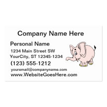 Elefante rosado graphic.png del bebé plantilla de tarjeta personal