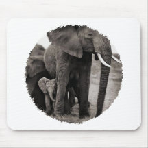 Elefante y elefante del bebé tapetes de ratones