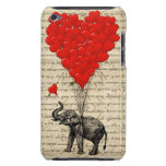 Elefante y globos en forma de corazón Case-Mate iPod touch cárcasa
