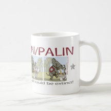 Elefantes antis del enfermo de McCain Palin Tazas