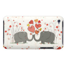 Elefantes del el día de San Valentín iPod Touch Coberturas