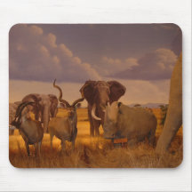 ¡Elefantes!  ¡fauna! Tapete De Raton