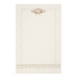 Elegancia del cisne del damasco papeleria de diseño