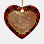 Elegancia del rosa rojo - 50.o aniversario ornaments para arbol de navidad