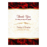 Elegancia del rosa rojo - gracias invitaciones personales 