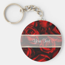 Elegancia del rosa rojo llavero
