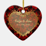 Elegancia del rosa rojo - personalizar ornamento para reyes magos